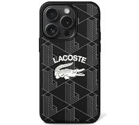 Housse Lacoste Vintage Logo Monogram MagSafe Noir - iPhone 15 Pro