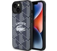 Lacoste LCHMP15SPIGV Coque pour iPhone 15/14/13 6,1" Marine Rigide Monogramme Logo Vintage