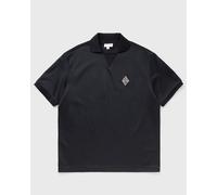 Lacoste Loose Fit Badge Accent Fleece Polo Shirt men Polos black taille: M