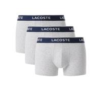 Lacoste Lot de 3 caleçons Extensibles pour Homme 5H1300, Porcelaine argentée, L