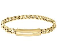 Lacoste Bracelet en Chaîne pour Homme Collection ADVENTURER en Or Jaune avec une Plaque Gravée - 2040092