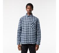Lacoste Men's Checked Quilted Overshirt Long-Sleeve Patterned Shirt Méthylène/Multi XS Male