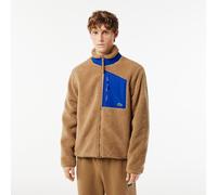 Lacoste Men's Colorblock Full-Zip Fleece Cookie/Cobalt 2XL Male