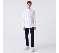 Lacoste Men's Cotton Oxford Long-Sleeve Plain Shirt Blanc XS Male