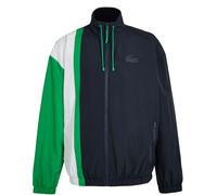 Lacoste Men's Lightweight Water Resistant Colourblock Zipped Tracksuit Top Abysse/Farine S Male