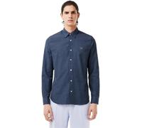 Lacoste Men's Long-Sleeve Plain Shirt Bleu marine/Farine S-M 39 Male