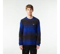 Lacoste Men's Ombre Effect Wool Crew Neck Jumper Noir/Cobalt 2XL Male