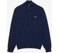 Lacoste Men's Quarter Zip Cotton Fine Knit Crew Neck Jumper Marine 166 M Male
