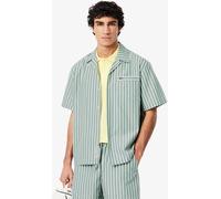 Lacoste Men's Short-Sleeve Striped Patterned Shirt BLI vert XL Male