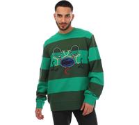 Lacoste Men's Striped Crew Neck Jumper Vert Fluorine S Male