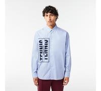 Lacoste Men's Tennis Print Long-Sleeve Patterned Shirt Blanc/Aperçu XL Male