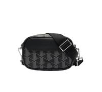 Lacoste Men's The Blend Small Monogram Canvas Crossbody Bag, Black, One Size