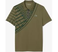 Polo Lacoste Ultra Dry Imprimé Slim manches courtes vert - XL