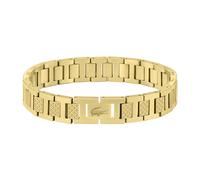 Lacoste Bracelet à Maillons pour Homme Collection METROPOLE en Or Jaune Embelli avec Motif Petit Piqué - 2040120