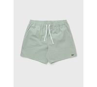 Lacoste Mid Length Striped Textured Swim Trunks men Swimwear white taille: L