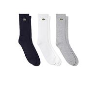 Lacoste Mixte Ra4182 Socks, SILVER CHINE/WHITE-NAVY B, 39-42 EU