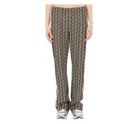 Lacoste - Monogram Jacquard Track Pants - Femme - Pantalons - Noir - Taille: 40 FR