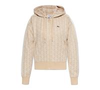 Lacoste - Monogram Sweat à capuche - Femme - Sweatshirts et sweats à capuche - Beige - Taille: 42 FR
