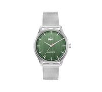 Lacoste Montre à Mouvement à Quartz Trois Aiguilles pour Homme Collection Lisbon avec Bracelet Milanais en Acier Inoxydable Argenté - 2011374