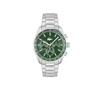 Lacoste Montre à Trois Aiguilles pour Homme avec Bracelet en Acier Blanc argenté