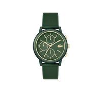 Lacoste Montre Analogique Multifonction à Quartz pour Homme Collection LACOSTE.12.12 Move avec Bracelet en Silicone Bleu Marine, Vert ou Noir
