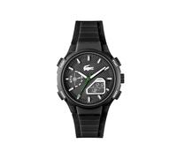 Lacoste Montre analogique-numérique avec chronographe pour Homme, Collection LC33, avec Bracelet en Silicone Noir - 2011516