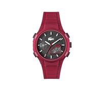 Lacoste Montre analogique-numérique avec chronographe pour Homme, Collection LC33, avec Bracelet en Silicone Noir - 2011516