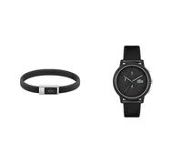 Lacoste Montre Chronographe à Quartz pour Homme avec Bracelet en Silicone Noir - 2011243 Bracelet en Silicone pour Homme Collection 12.12-2040114
