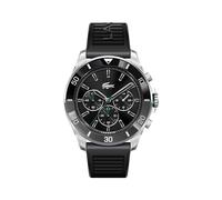 Lacoste Montre Chronographe à Quartz pour Homme Collection TIEBREAKER avec Bracelet en Silicone Noir - 2011152
