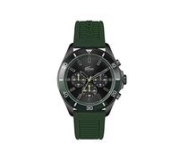 Lacoste Montre Chronographe à Quartz pour Homme Collection TIEBREAKER avec Bracelet en Silicone Vert - 2011153