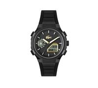 Lacoste Montre Quartz Multifonction Analogique-Digitale pour Homme Collection LC33 avec Bracelet en Silicone Noir - 2011435