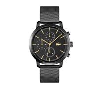 Lacoste Multi Zifferblatt Quarz Uhr für Herren Kollektion Replay mit Schwarzes Edelstahl-Mesh-Gliederarmband - 2011194