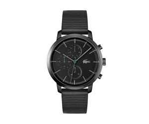 Lacoste Multi Zifferblatt Quarz Uhr für Herren Kollektion Replay mit Schwarzes Lederarmband - 2011177