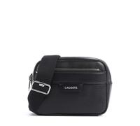 Lacoste Ossian Sac banane Cuir véritable 19 cm noir
