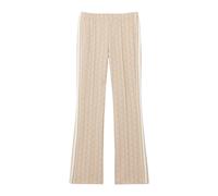 Lacoste - Pantaloni Tuta Svasati Monogramma - Femme - Pantalons - Beige - Taille: 38 FR
