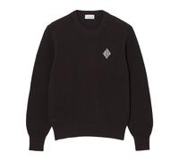 Lacoste - Pearl Rib Knit Badge Accent Sweater - Homme - Pulls - Brun - Taille: M