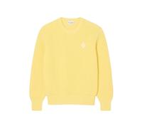 Lacoste - Pearl Rib Knit Badge Accent Sweater - Homme - Pulls - Jaune - Taille: L