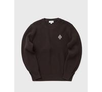 Lacoste Pearl Rib Knit Badge Accent Sweater men Sweatshirts brown taille: M