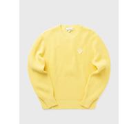 Lacoste Pearl Rib Knit Badge Accent Sweater men Sweatshirts yellow taille: S