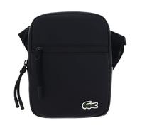 Lacoste Petit sac à bandoulière plat en toile enduite LCST pour homme, noir, Sacs à main