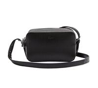 Lacoste Petit sac bandoulière unisexe adulte Chantaco en cuir piqué, black, One Size, Épaule