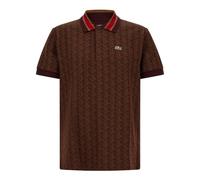 Lacoste - Polo à jacquard monogramme coupe classique - Homme - Tops - Brun - Taille: XL