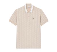 Lacoste Classic Fit Monogram Jacquard Polo Shirt men Polos brown taille: L
