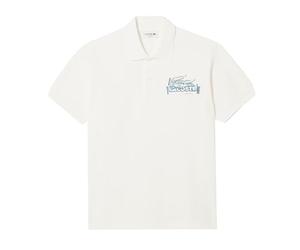 Lacoste Polo imprimé coupe classique blanc/bleu, blanc/bleu, L