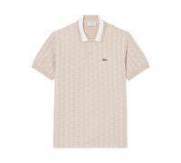 Lacoste - Polo Jacquard Monogramme Coupe Classique - Homme - Tops - Beige - Taille: M
