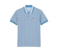 Lacoste - Polo Jacquard Monogramme Coupe Classique - Homme - Tops - Bleu - Taille: XL