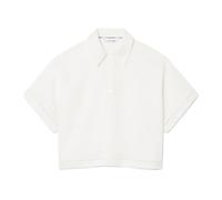 Lacoste - Polo Oversize Fluide en Twill - Femme - Tops - Blanc - Taille: 36 FR