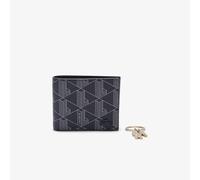 Lacoste Portefeuille Money Pieces Billfold pour Homme, Monogramme Noir Gris, Monogramme Noir Gris, Western