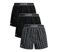 Lacoste Pour des hommes Lot de 3 boxers tissés, Noir