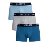 Boxer Lacoste Stretch Coton Logo bleu gris blanc (3 unités) - L